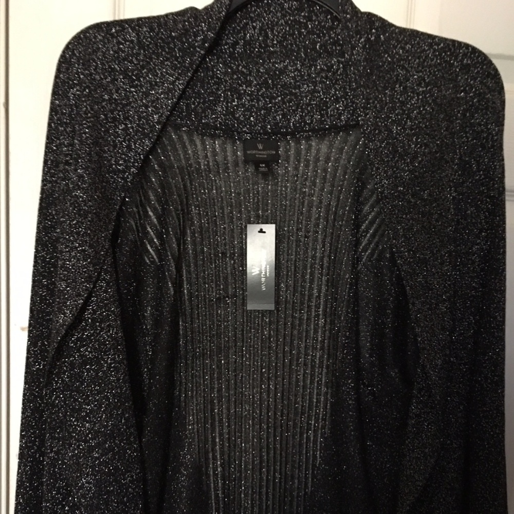 Night Sparkle Lurex Cardigan by Worthington, NEW